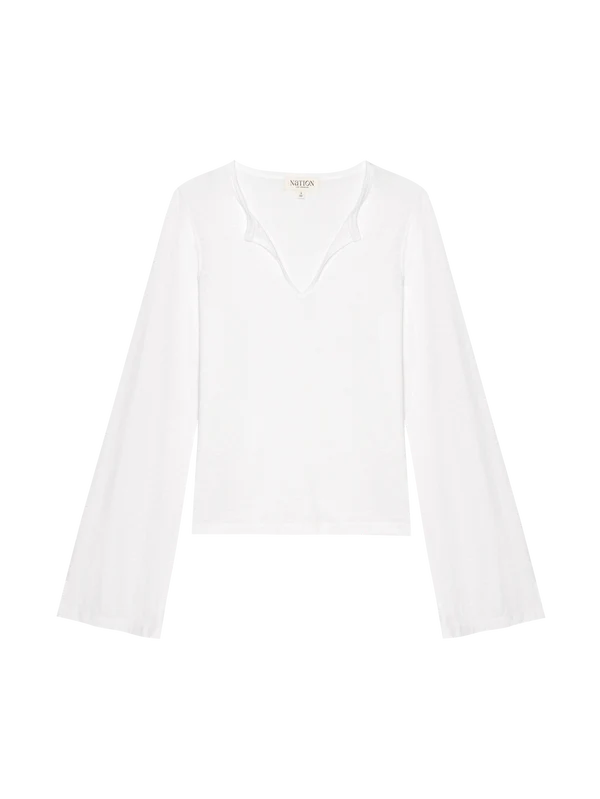 LIAN LONG SLV TEE - WHITE