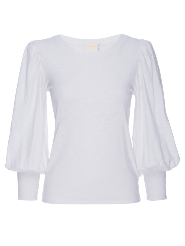 LOREN PEASANT TEE-WHITE