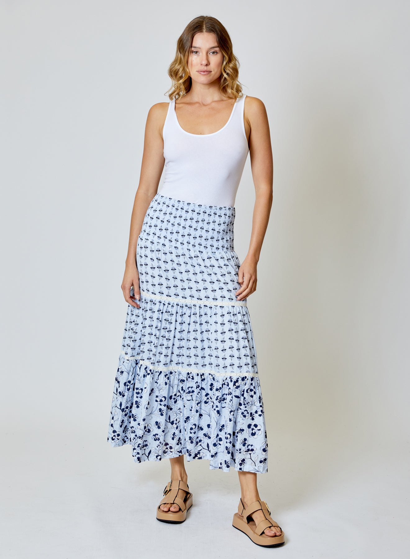 MAXI SKIRT - BLUE COMBO