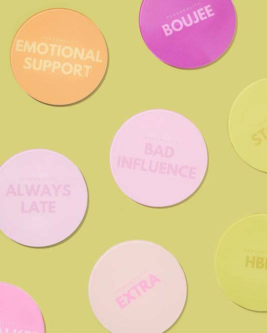 PARTY PERSONALITY COASTERS - PACK