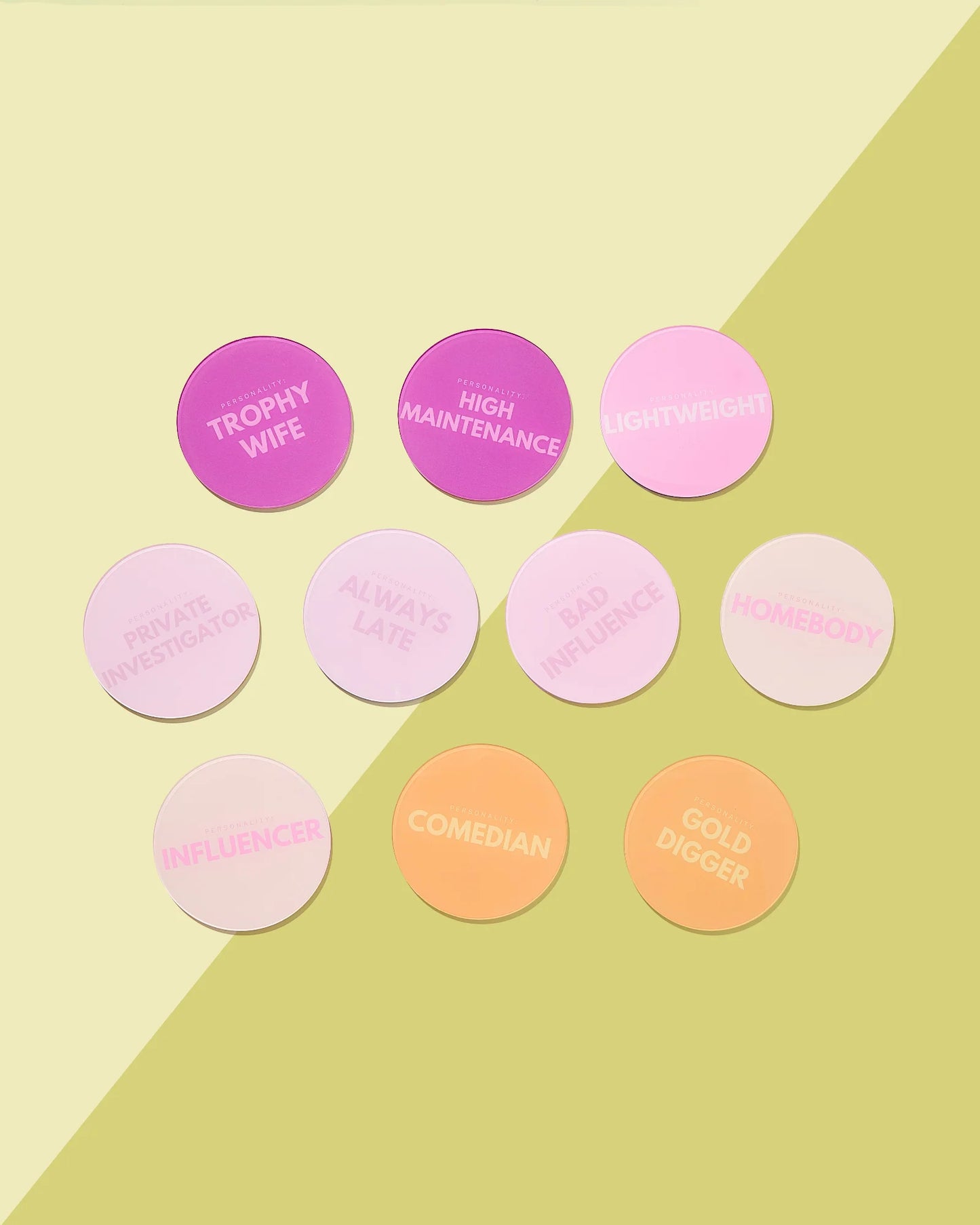 PARTY PERSONALITY COASTERS - PACK