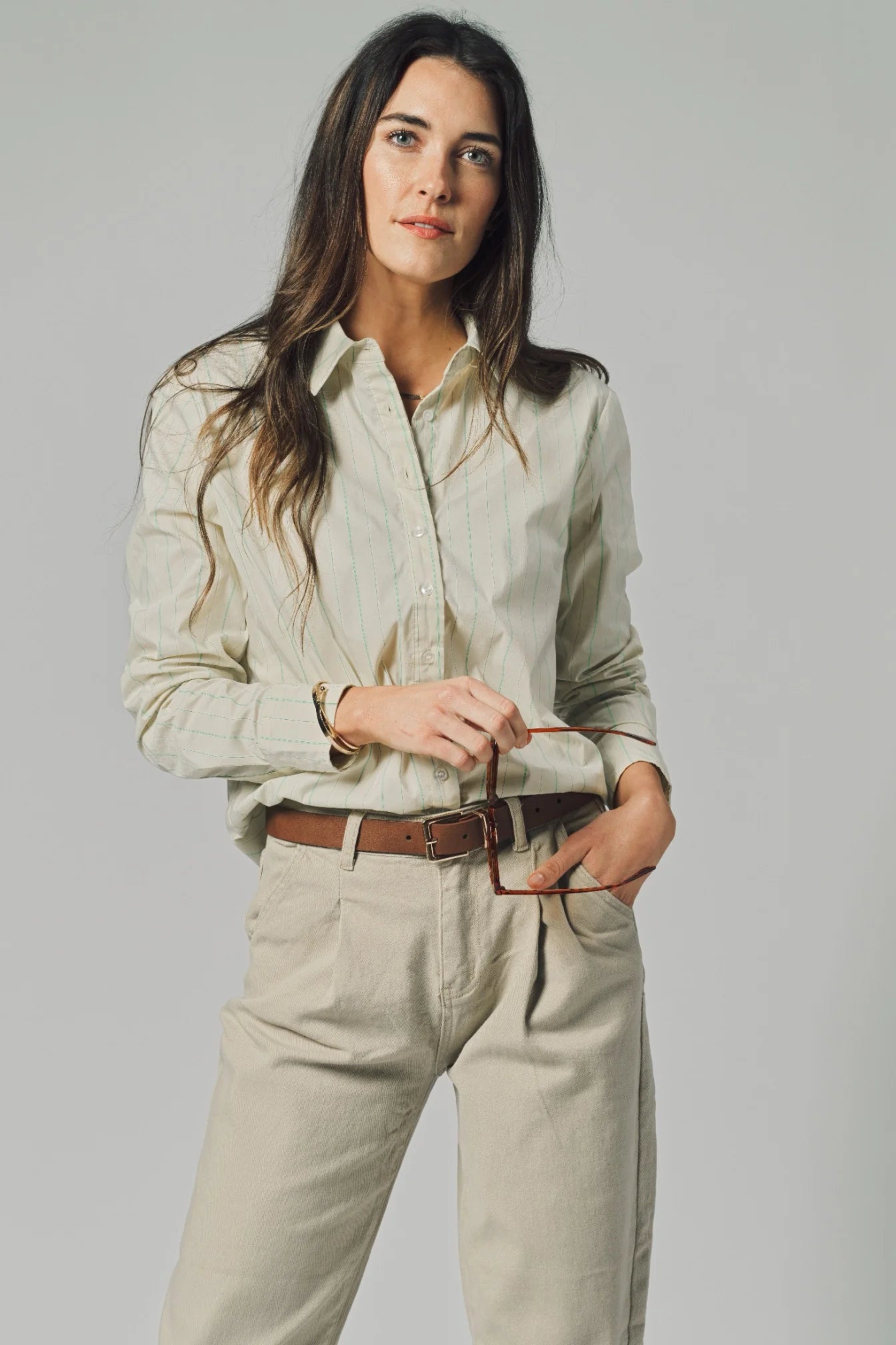 THE BOYFRIEND SHIRT - LEMON STRIPE