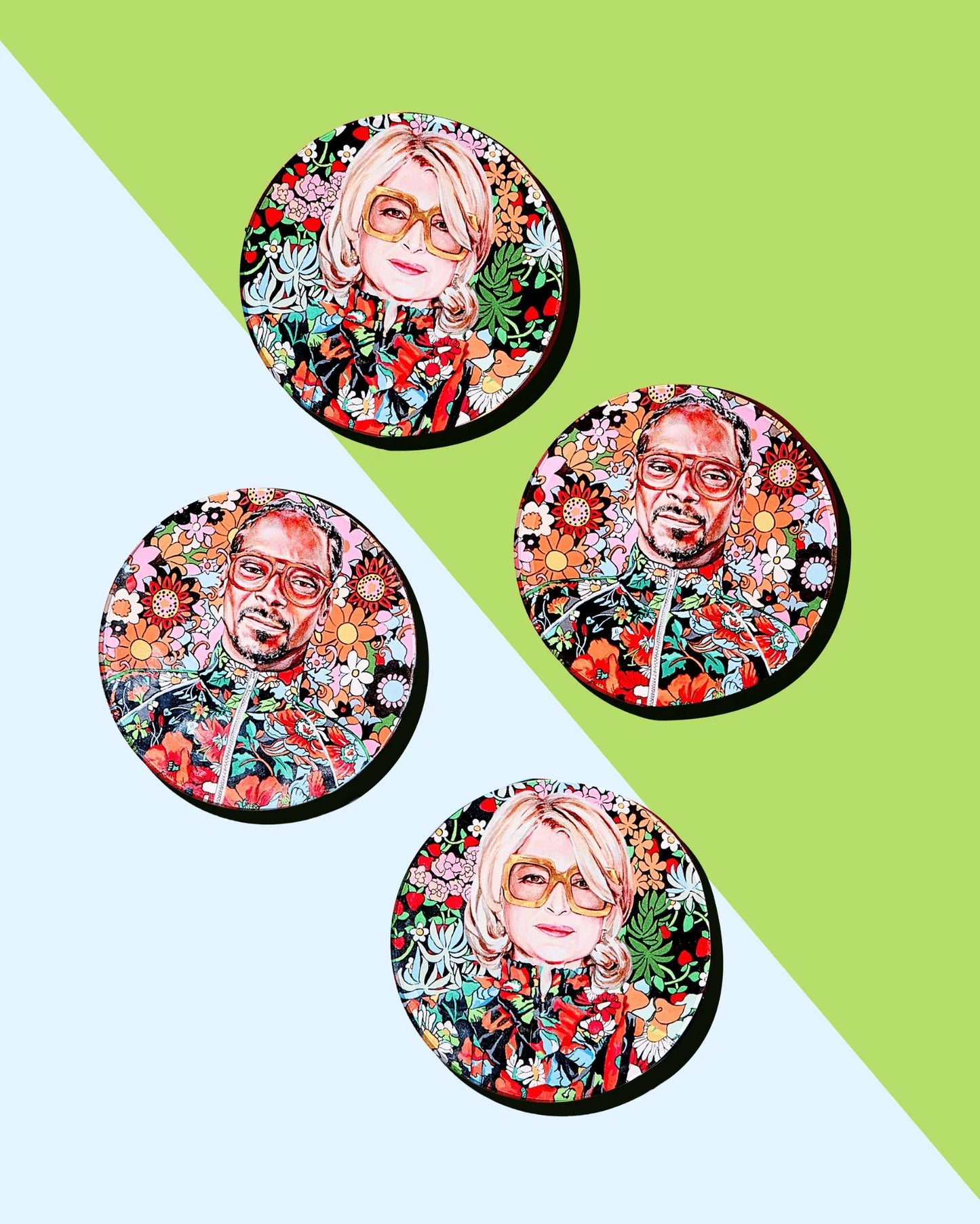 PACK OF 4 COASTERS - BEST BUDS