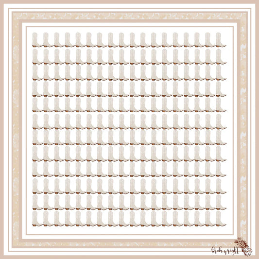 CHAMPAGNE BOOT SILK SCARF