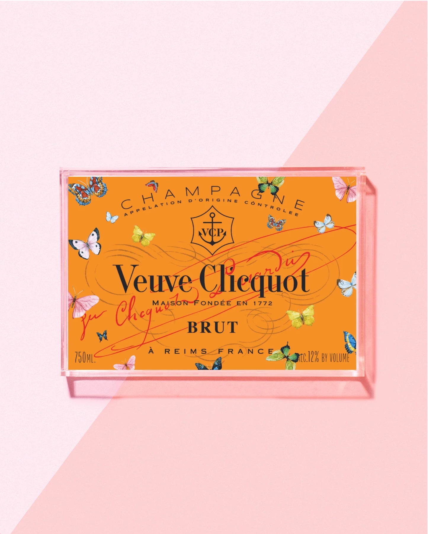 VEUVE TRAY-ORANGE BUTTERFLY