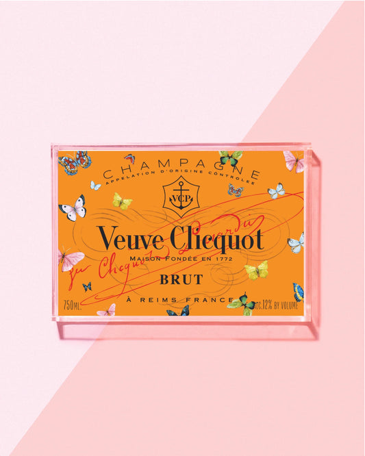 VEUVE TRAY-ORANGE BUTTERFLY