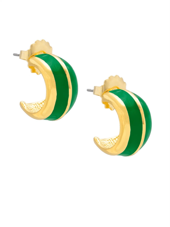 ENAMEL HUGGIE EARRING