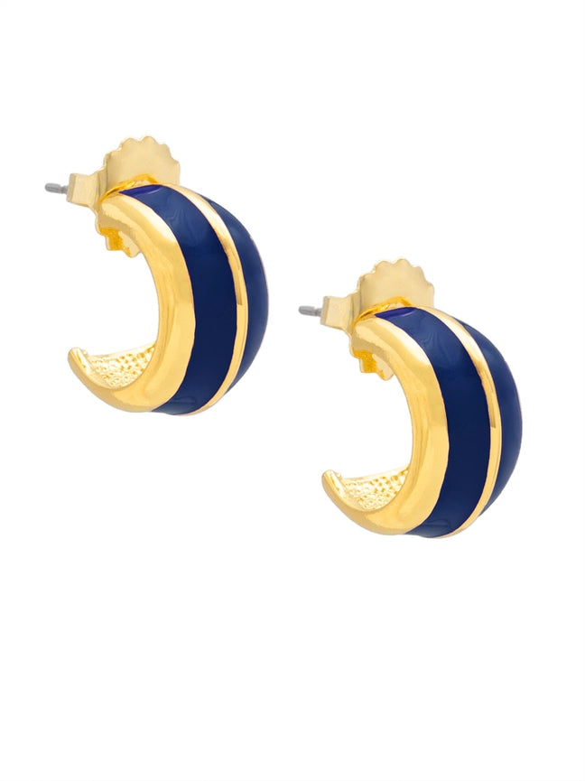 ENAMEL HUGGIE EARRING