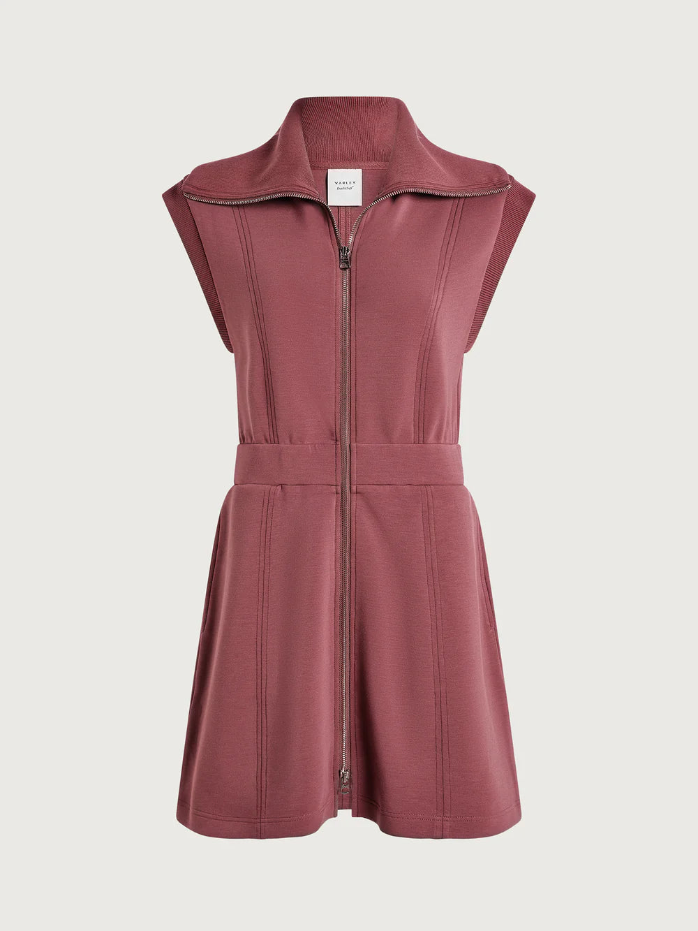 REBECCA ZIP THROUGH DRESS - WILD RHUBARB