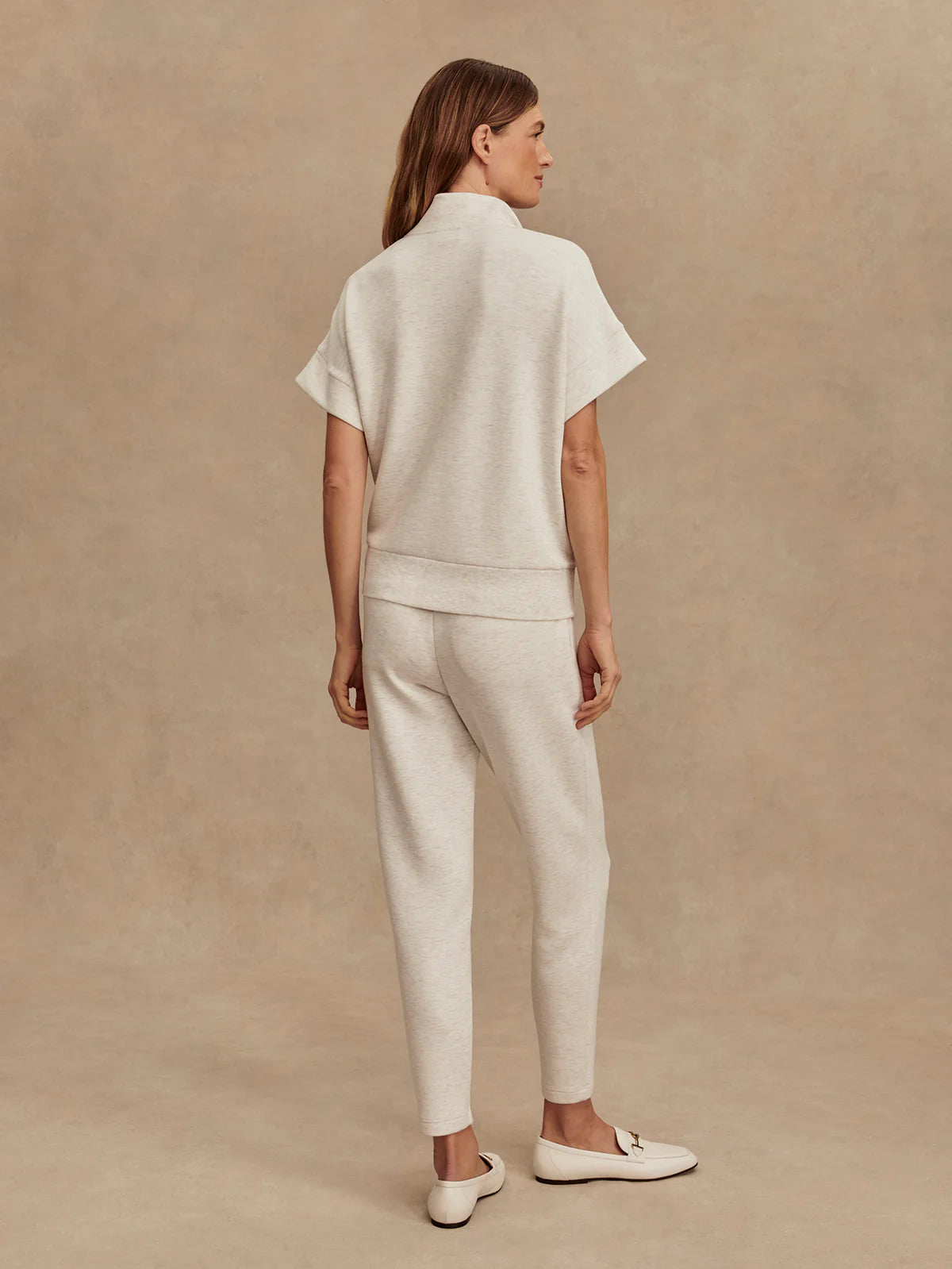 THE SLIM PANT - 27.5 IVORY MARL