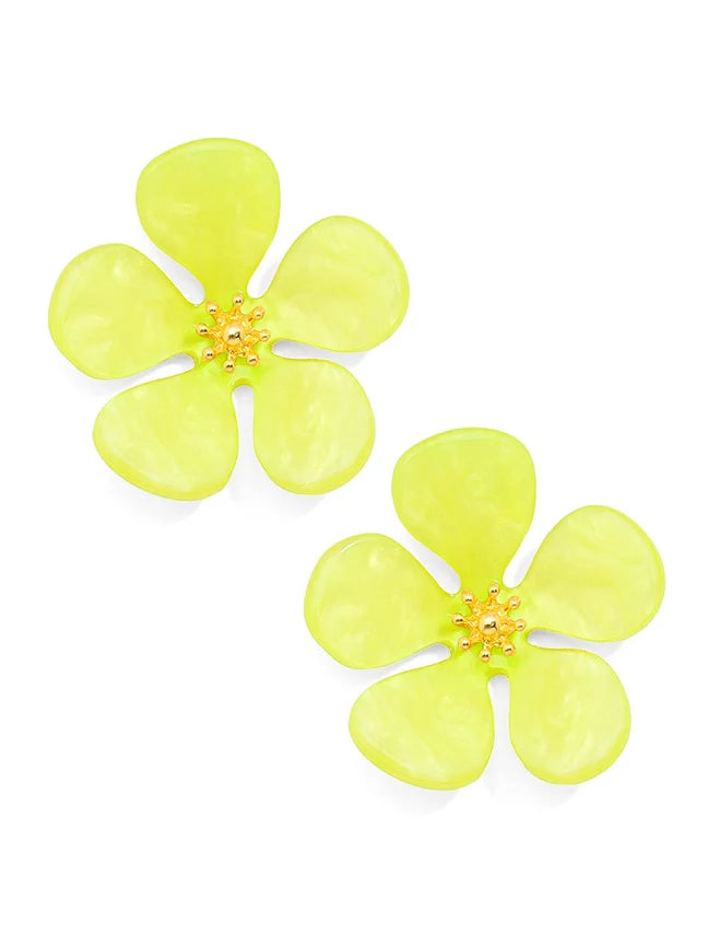RESIN FLOWER STUD