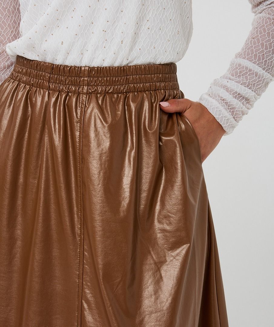 Long Metallic Skirt