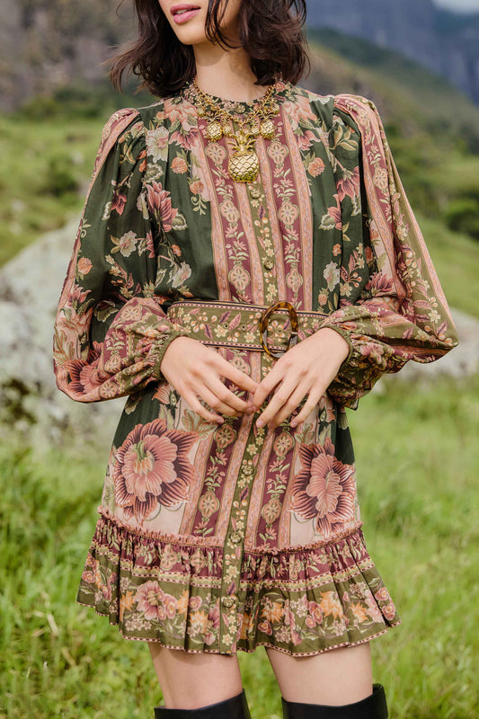 FLOWERING GARDEN TREE MINI DRESS