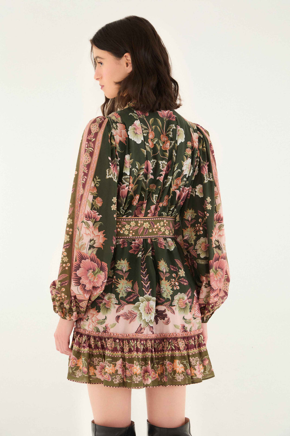 FLOWERING GARDEN TREE MINI DRESS