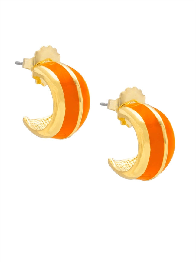 ENAMEL HUGGIE EARRING