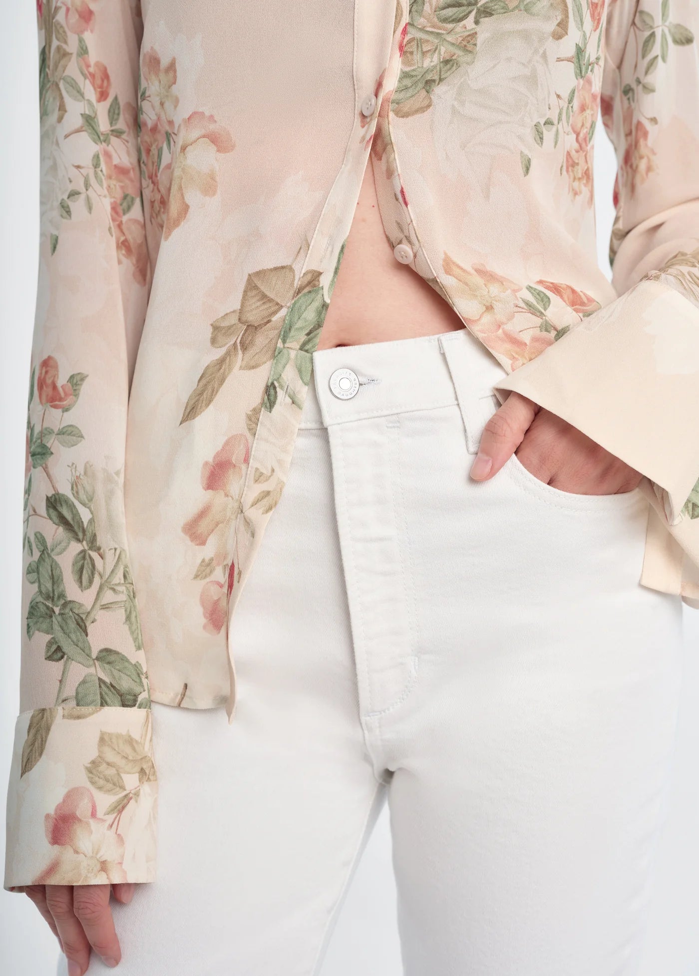 THE BAILEY BLOUSE - LIGHT PEACH ROSE