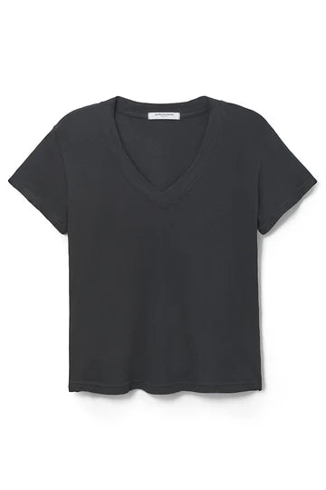 HENDRIX V NECK TEE - BLACK