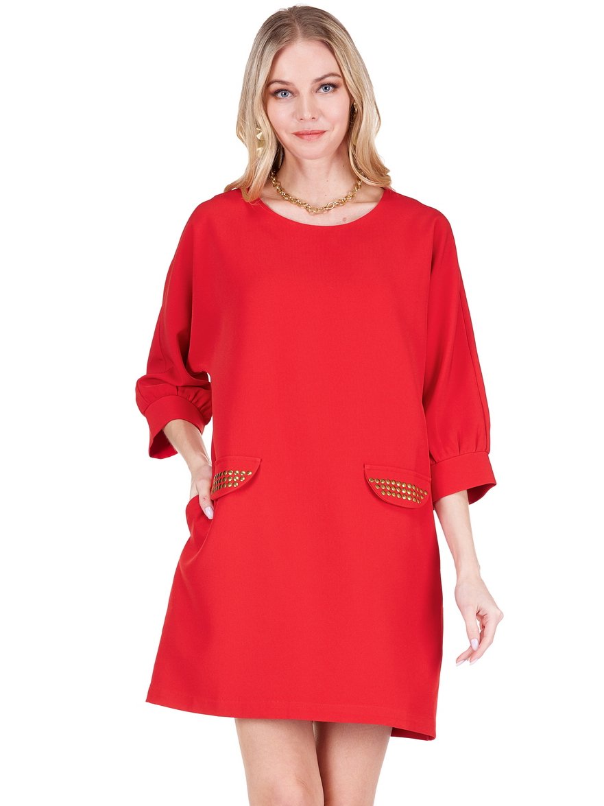 GOLD STUD SHIFT DRESS