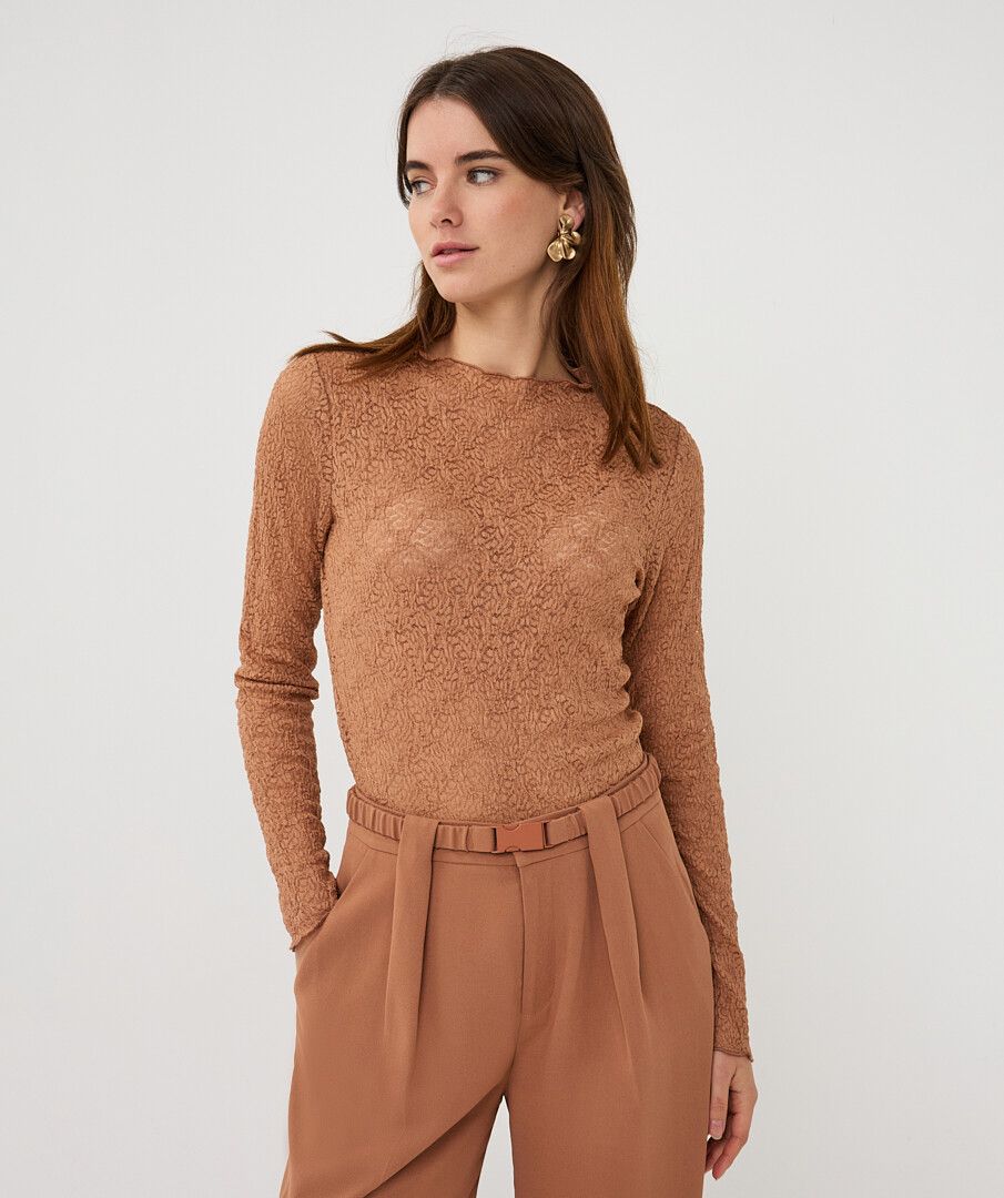 LACE LONG SLEEVE TOP