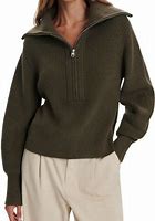 MAURA HALF ZIP RIB KNIT - OLIVE NIGHT
