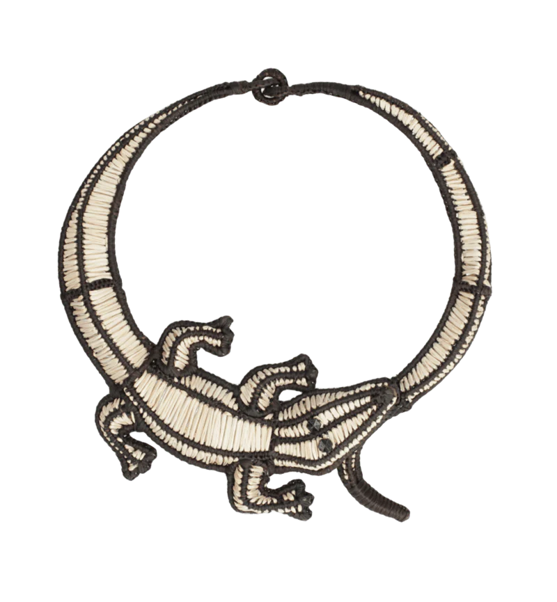 CROC’S HUG NECKLACE-BLACK