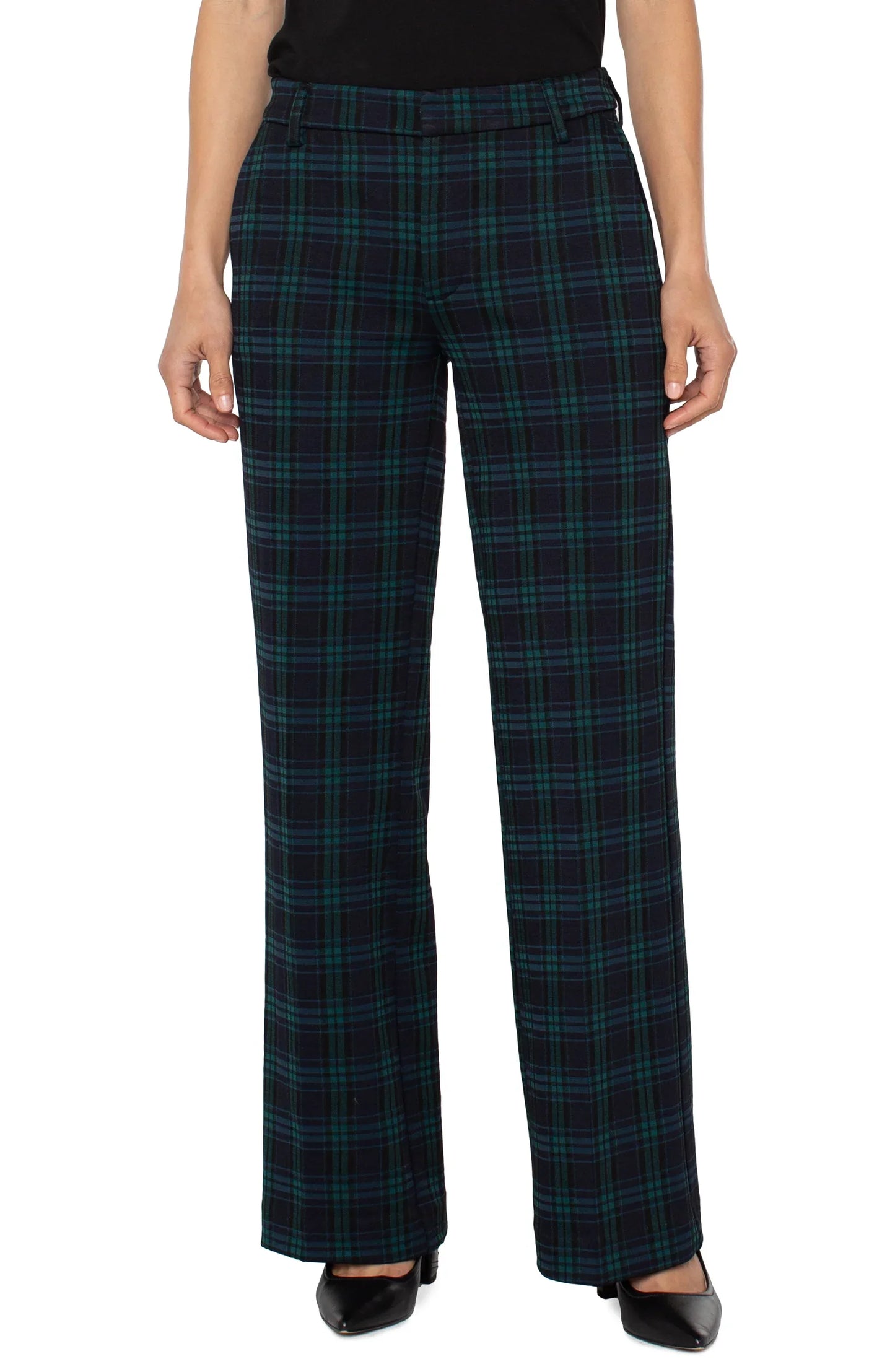 KELSEY WIDE LEG TROUSER-PLAID