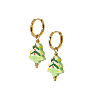 CHRISTMAS TREE HUGGIE CHARM EARRING