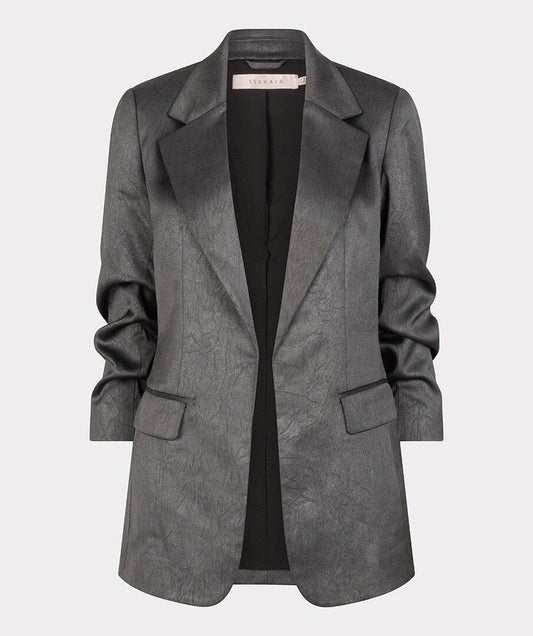CRINKLE BLAZER - GRAY SHIMMER