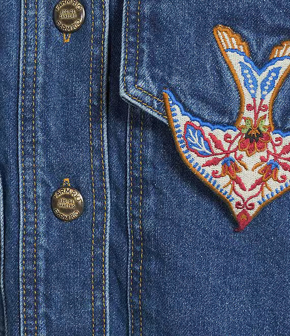 PORCELAIN BIRDS DENIM SHIRT
