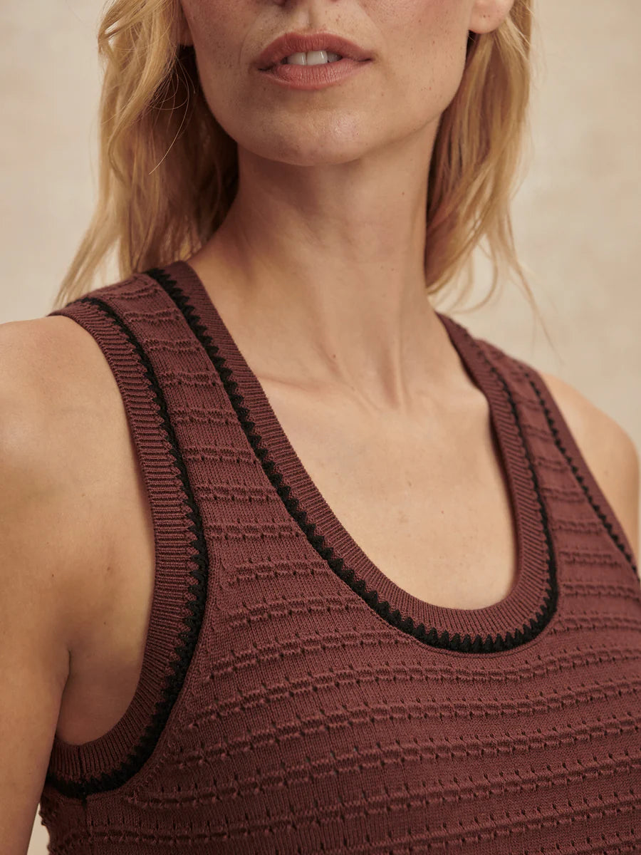 GIDEON KNIT TANK- IRONWOOD