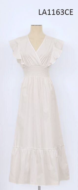 LADIES WOVEN DRESS - WHITE