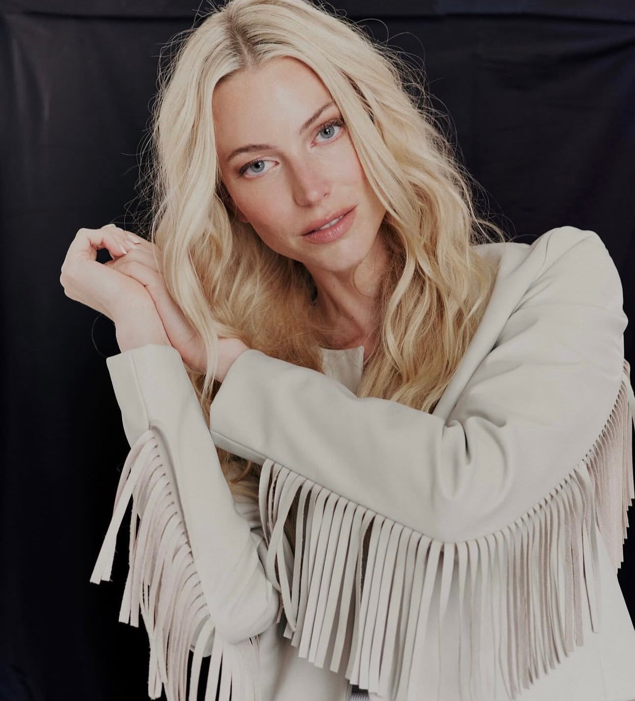 FRINGE FAUX LEATHER JACKET