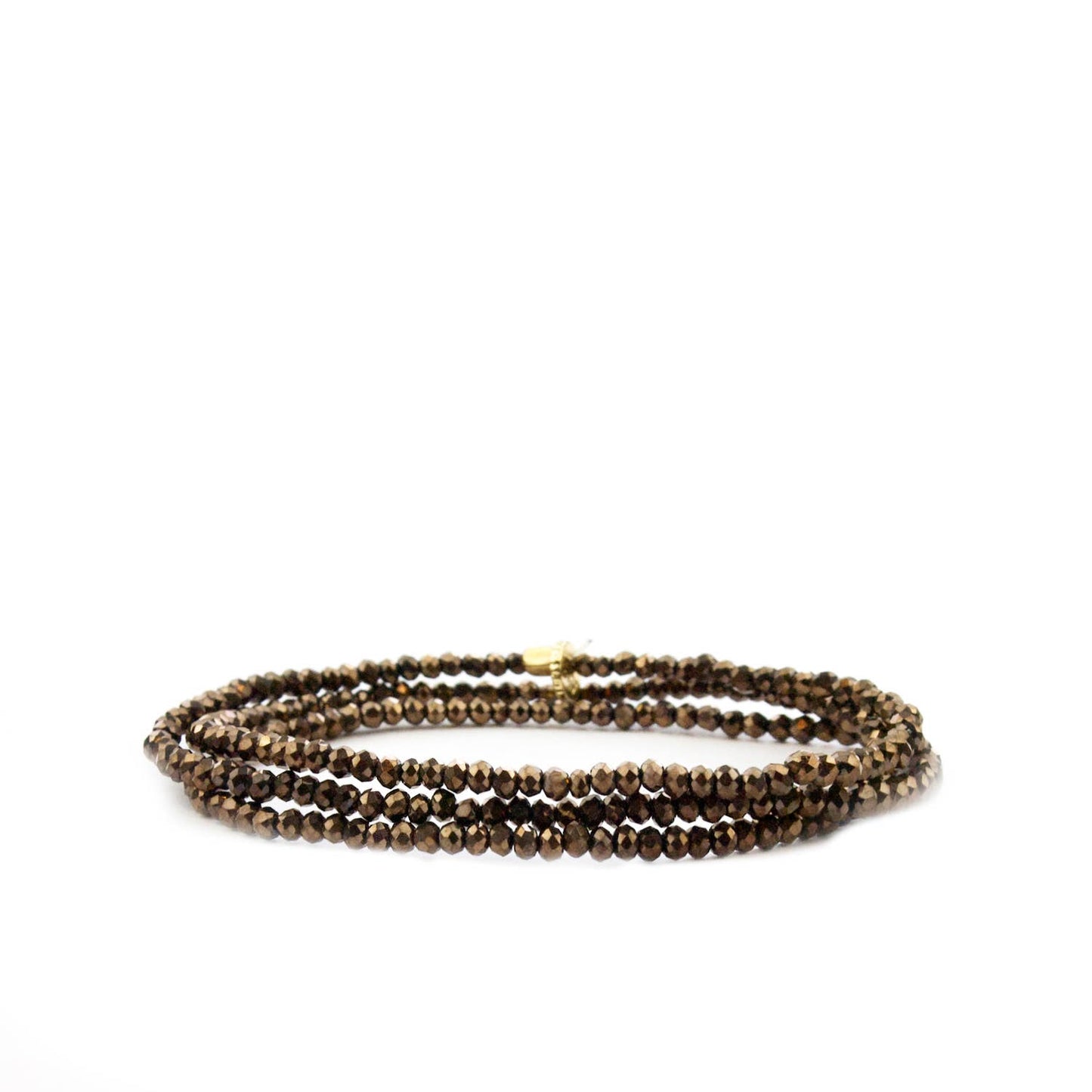 Mini stretch crystal beaded wrap bracelet