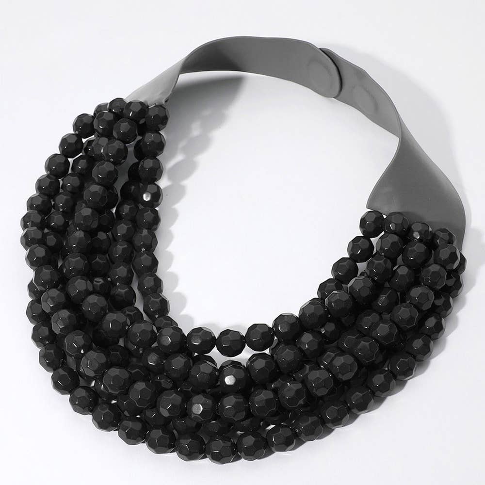 CHUNKY BEADED LAYERED NECKLACE