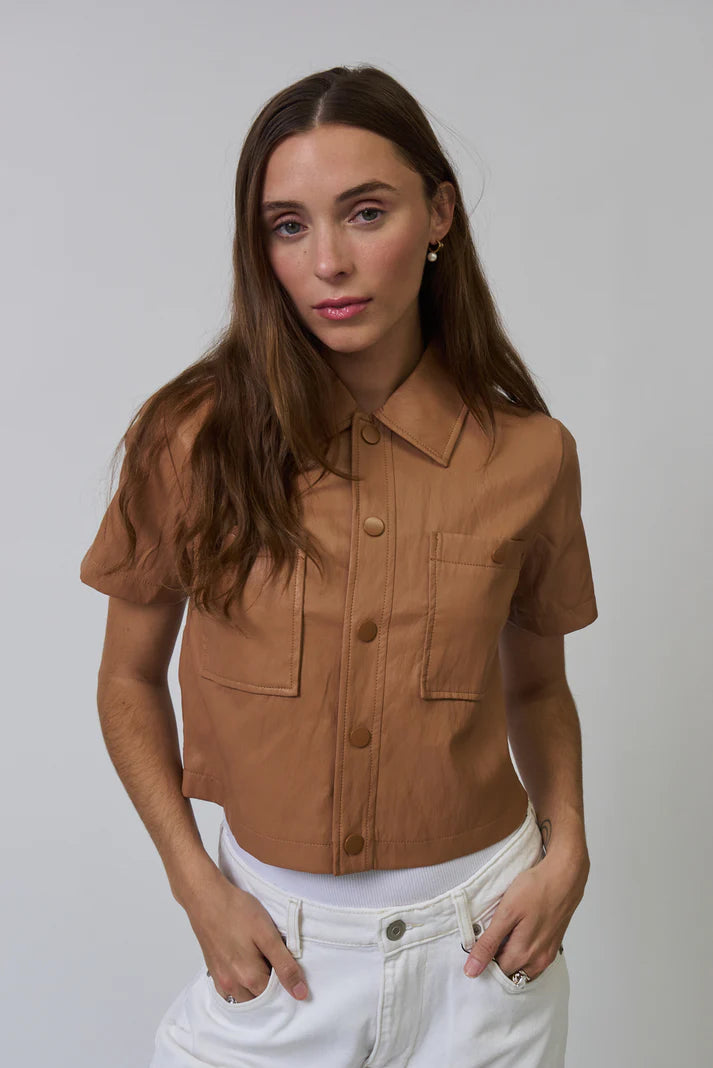 CHELSEA VEGAN CROPPED JACKET