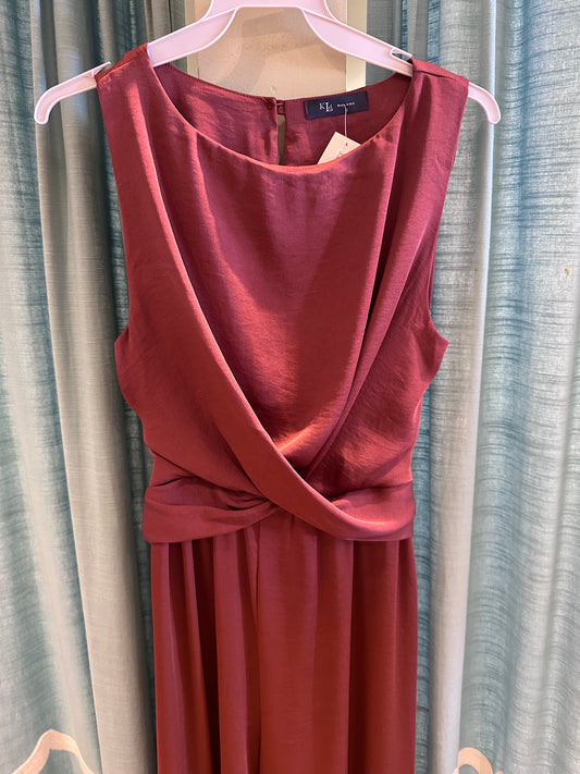 SATIN CROSS-FRONT JUMPSUIT