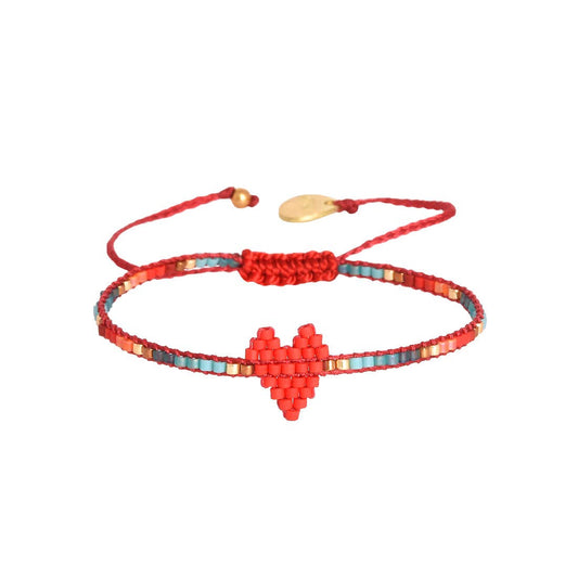 Heartsy Row Red Bracelet