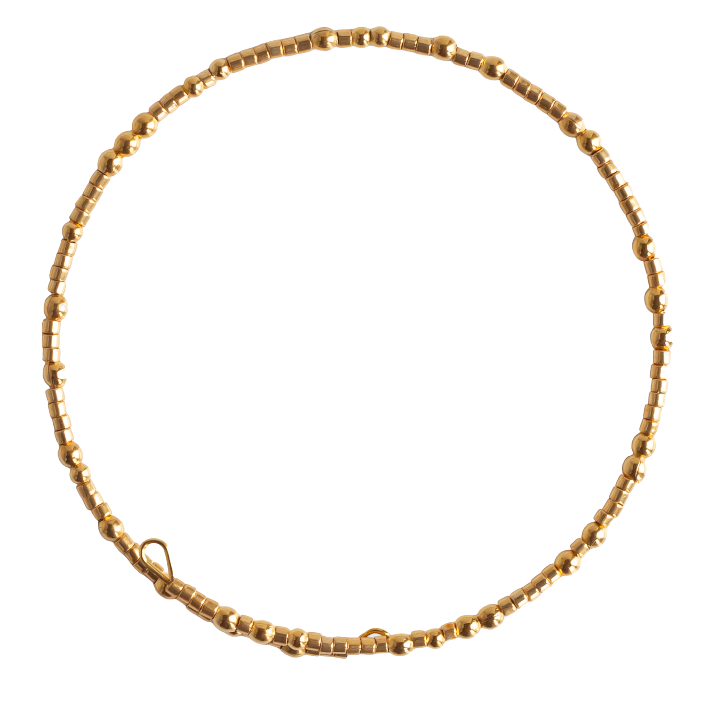 Confetti Beaded Bangle-Gold, Adjustable Stackable Bracelets