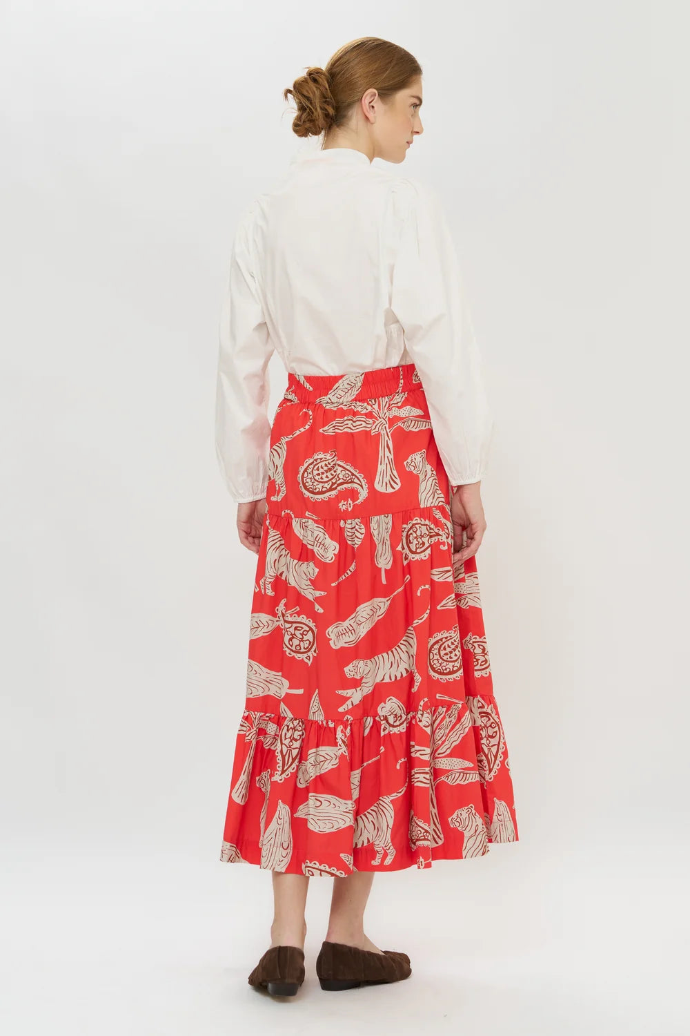 BUTTON FRONT SKIRT- BENGAL