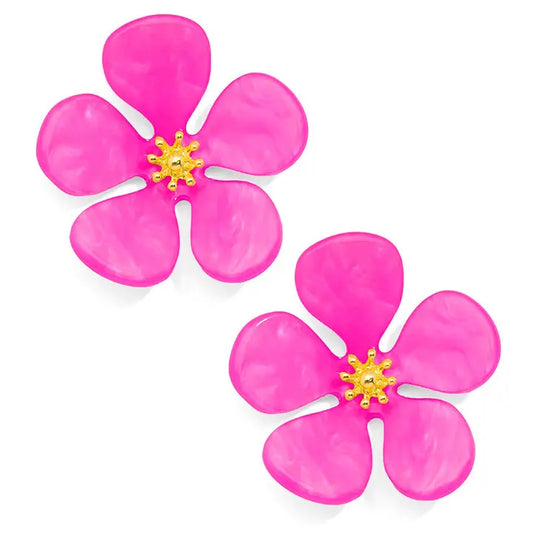 RESIN FLOWER STUD