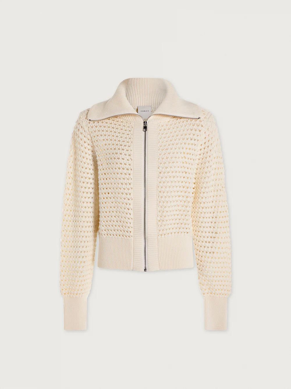 ELOISE FULL ZIP KNIT - EGRET