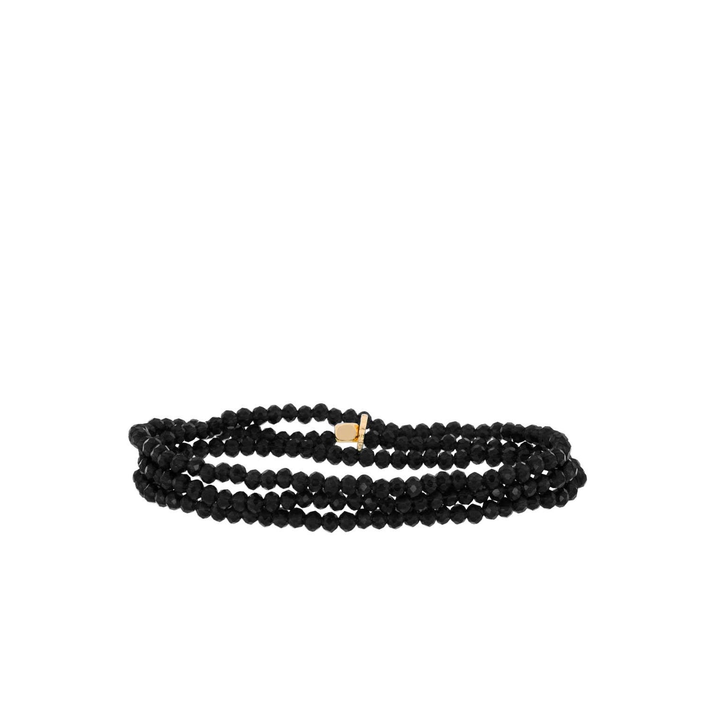 Mini stretch crystal beaded wrap bracelet