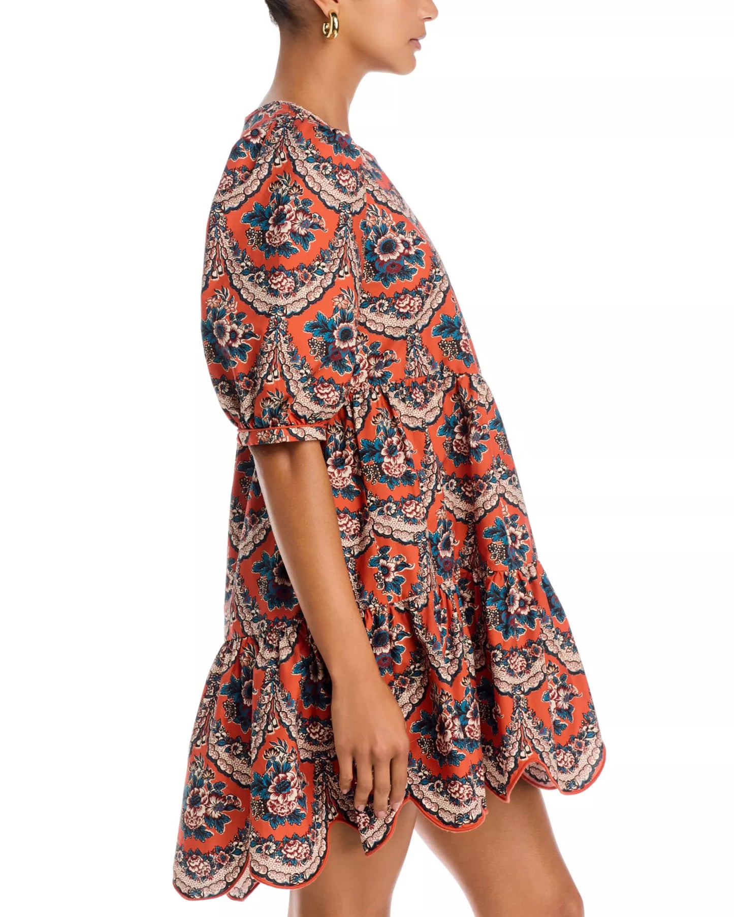VICTORIAN FLORAL MINI DRESS