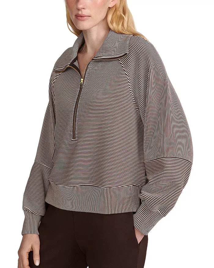 MILANO HALF ZIP- COFFEE BEAN / BIRCH