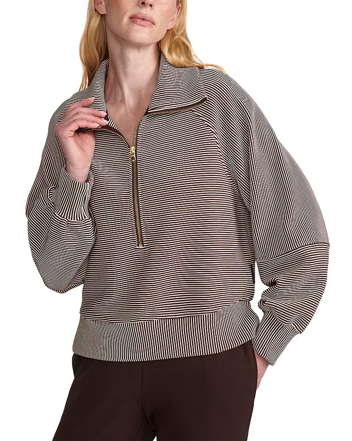 MILANO HALF ZIP - COFFEE BEAN/BIRCH