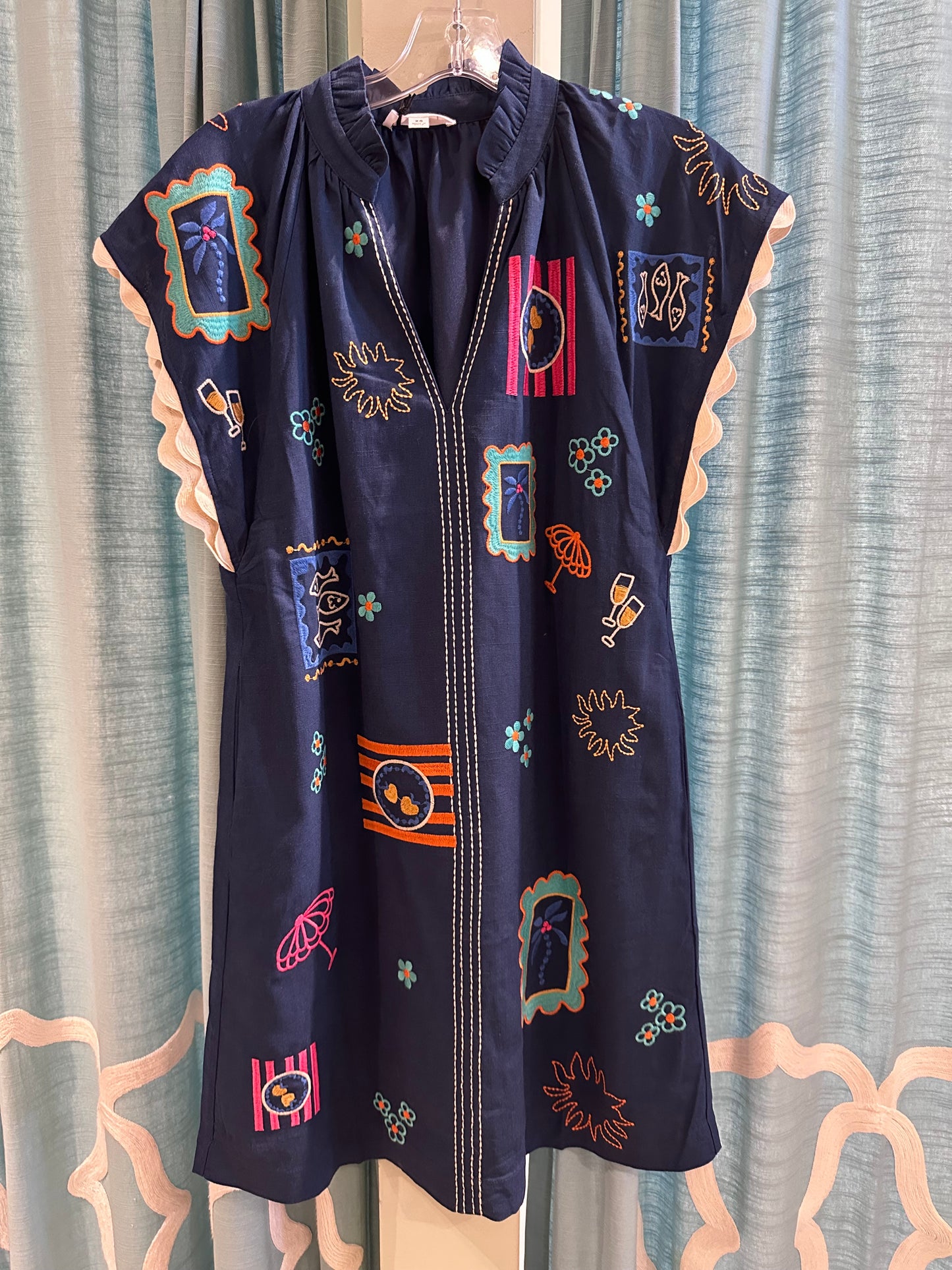 SUMMERTIME EMBROIDERED DRESS