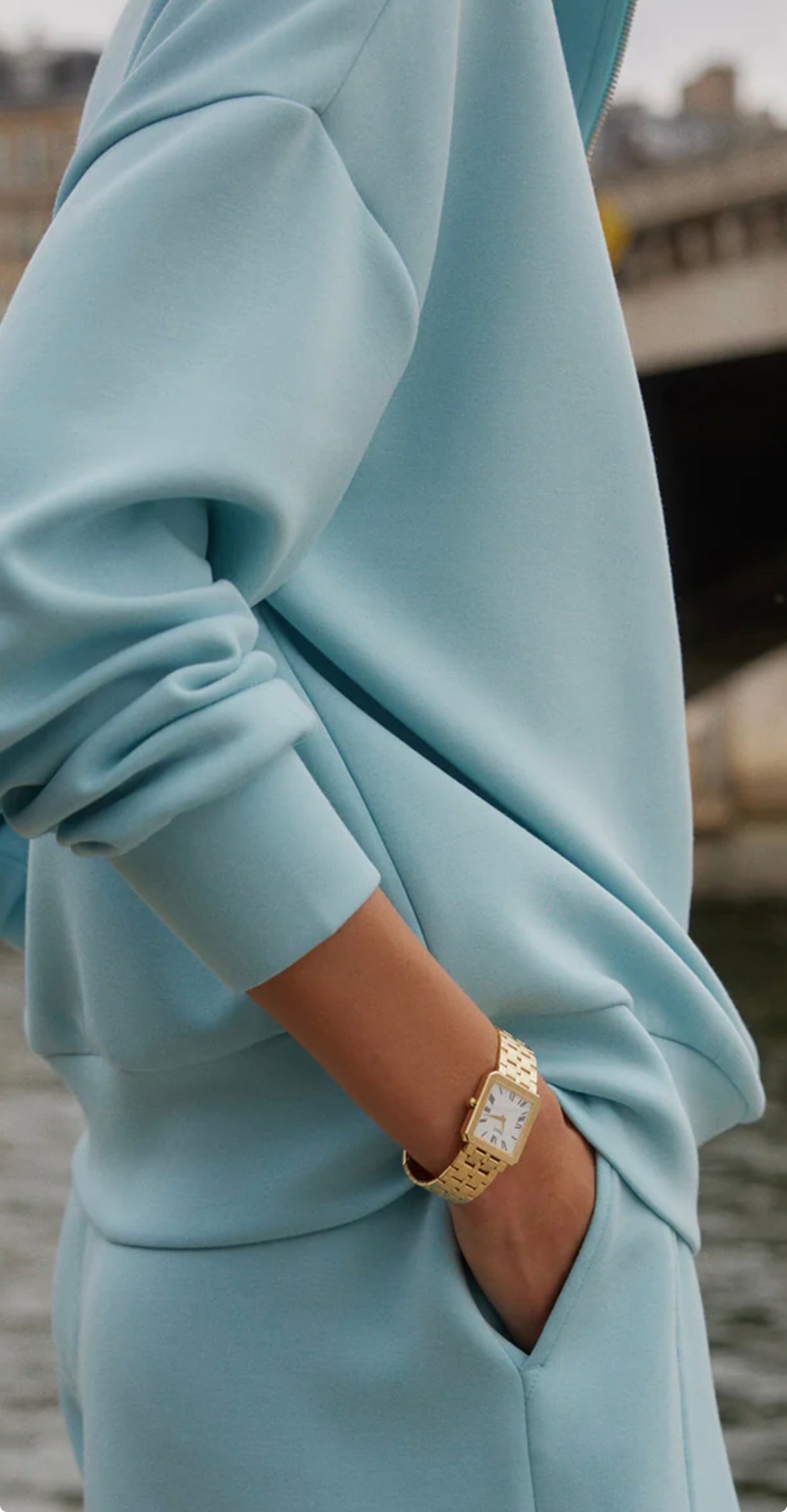 HAWLEY HALF ZIP KNIT - PORCELIN BLUE