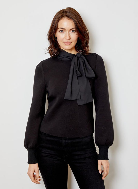 SCUBA SWEATSHIRT WITH BOW DETAIL