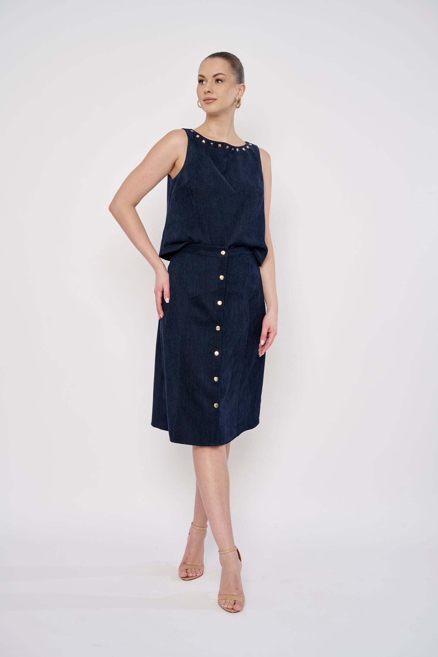 ELLIE TOP - NAVY