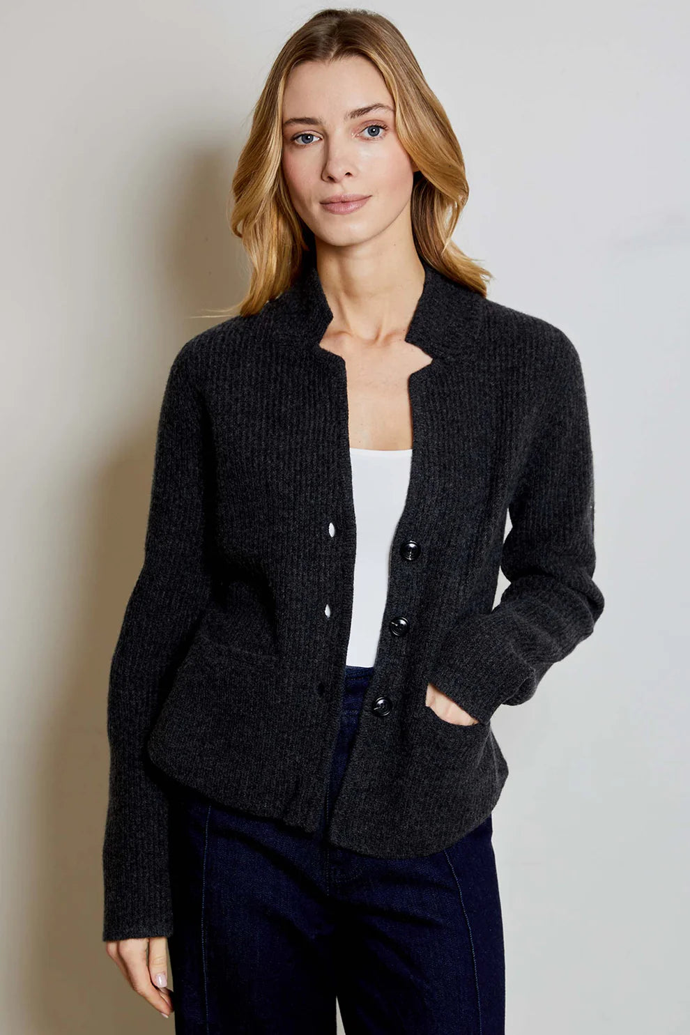 EVELYN CARDIGAN - DARK GRAY